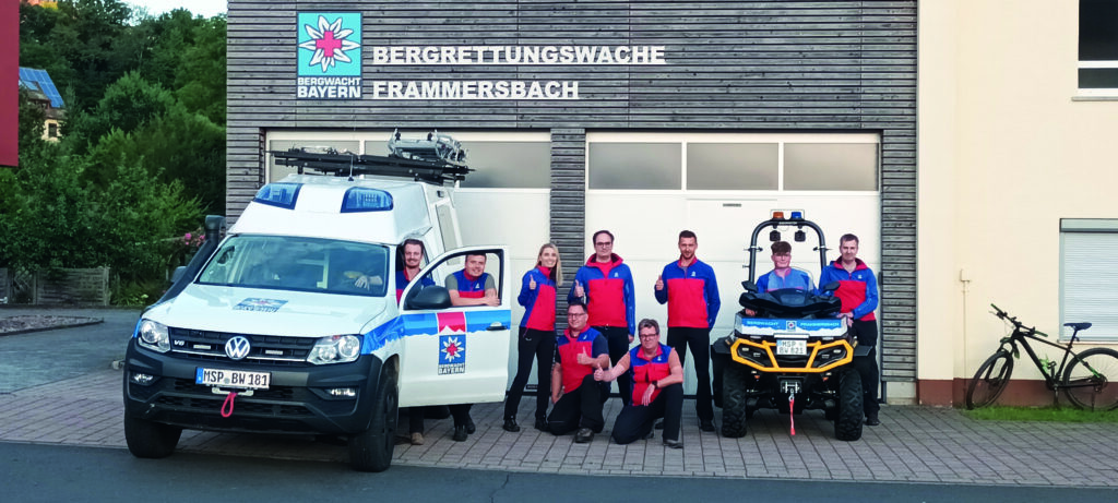 Die Bergwacht Frammersbach stellt sich in der Gruppe vor.