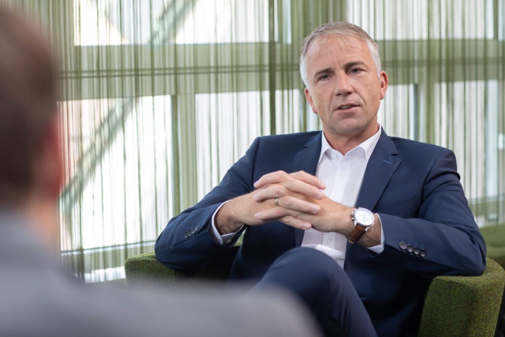 Der Vorstand Andreas Fella im Gespräch.