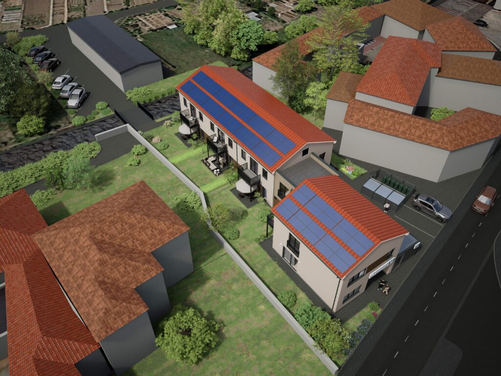 Vogelperspektive Steinfeld neues Gebäude